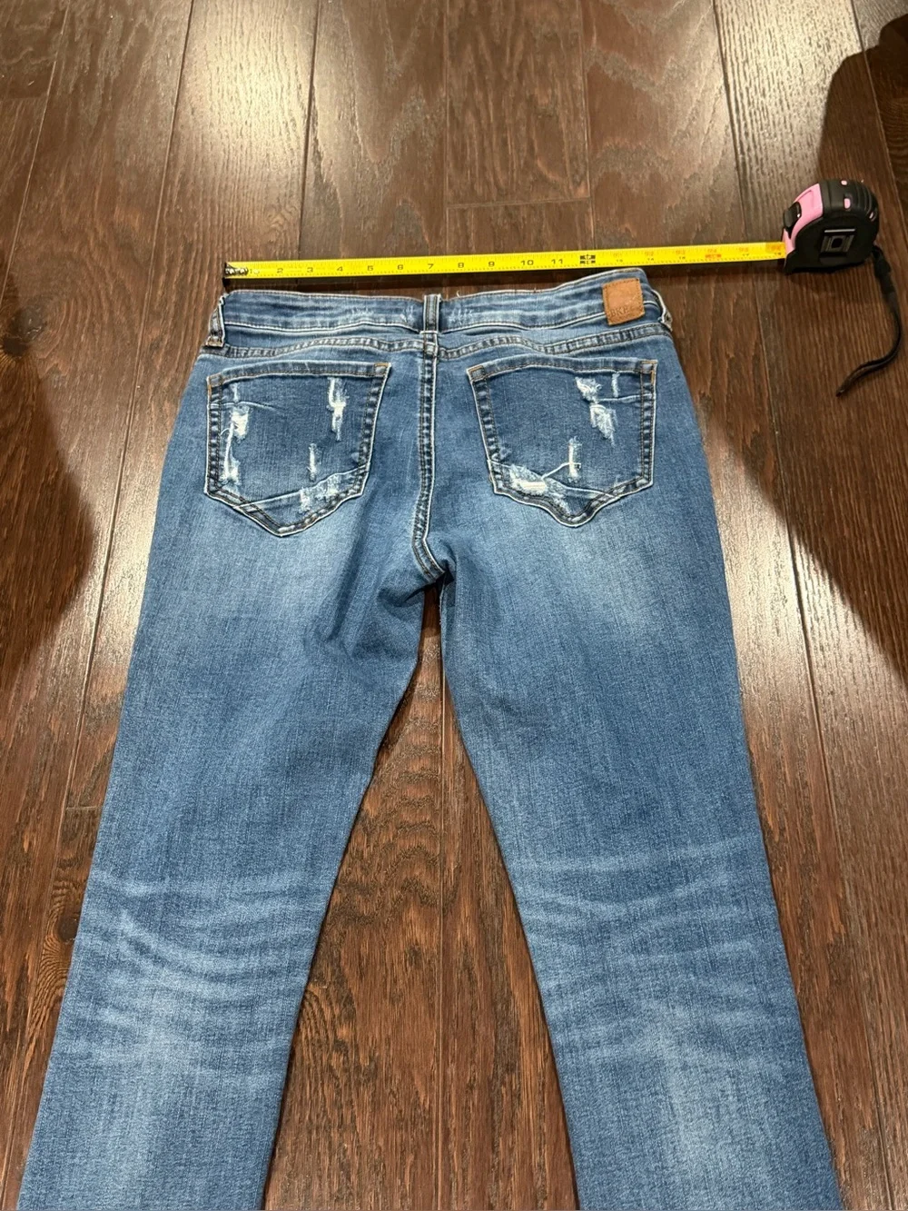 BKE Stella Low Rise Slim Straight Women’s Blue Dark Wash Stretch Jeans Size 27